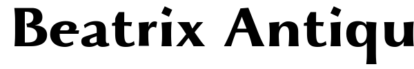 Beatrix Antiqua font preview